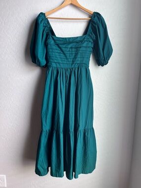 Abercrombie & Fitch Emerald Green Midi Emerson Dress